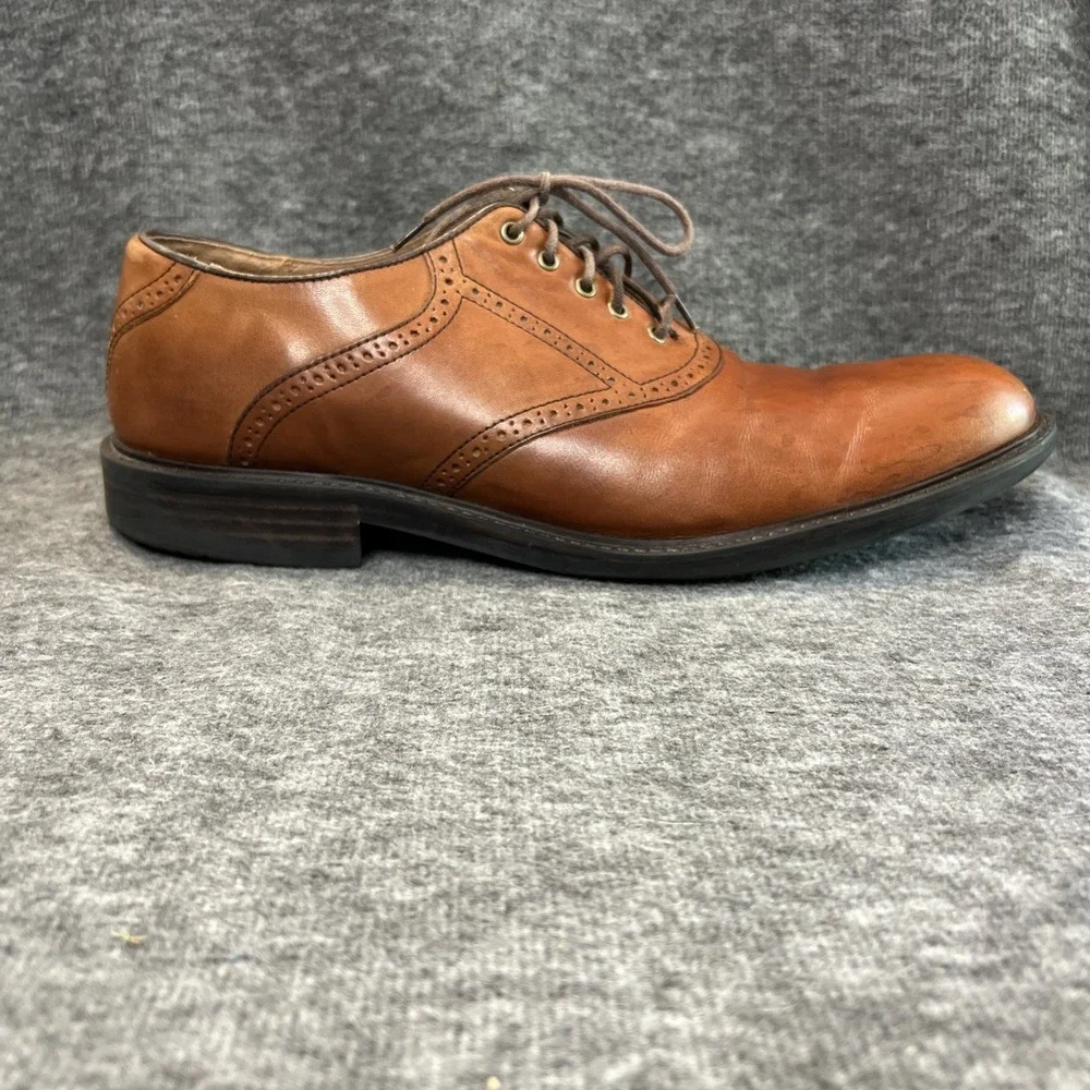 Johnston & Murphy Men's Size 12M Shoes Tabor‎ Saddle 20-2270 Mahogany Calfskin